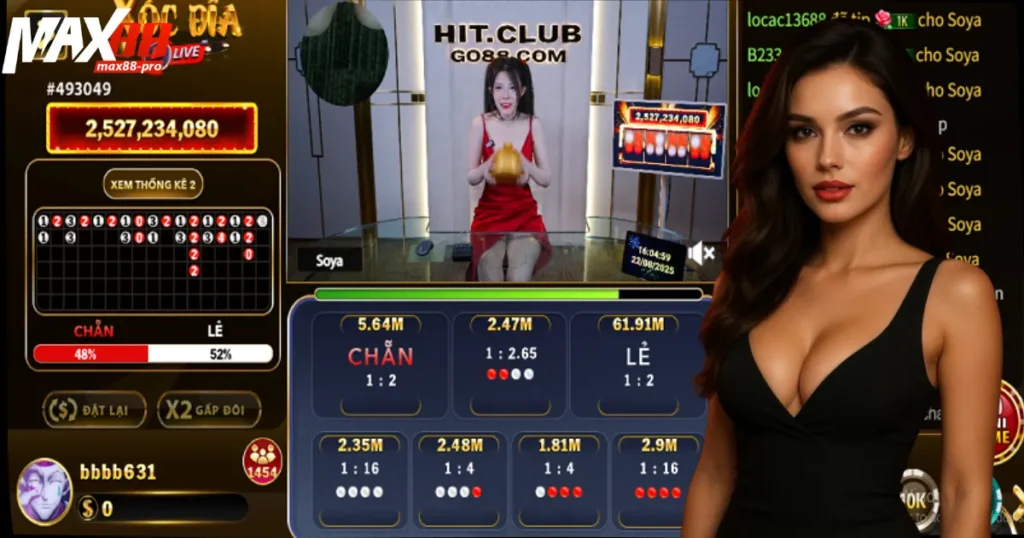 Live Casino Max88 – Sảnh HD 4K, Cược Tức Thì, Chuẩn Quốc Tế 1 Live Casino Max88 – Sòng bài siêu thực đẳng cấp